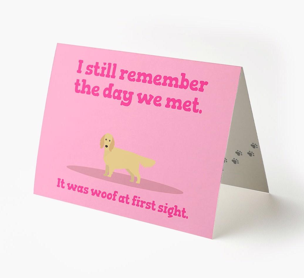 'The Day We Met' - Personalized {breedFullName} Card
