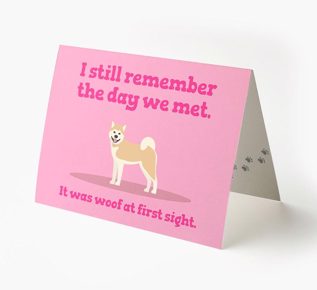 'The Day We Met' - Personalized {breedFullName} Card