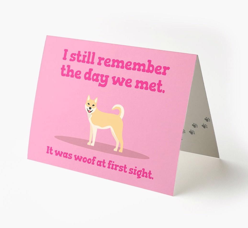 'The Day We Met' - Personalized {breedFullName} Card