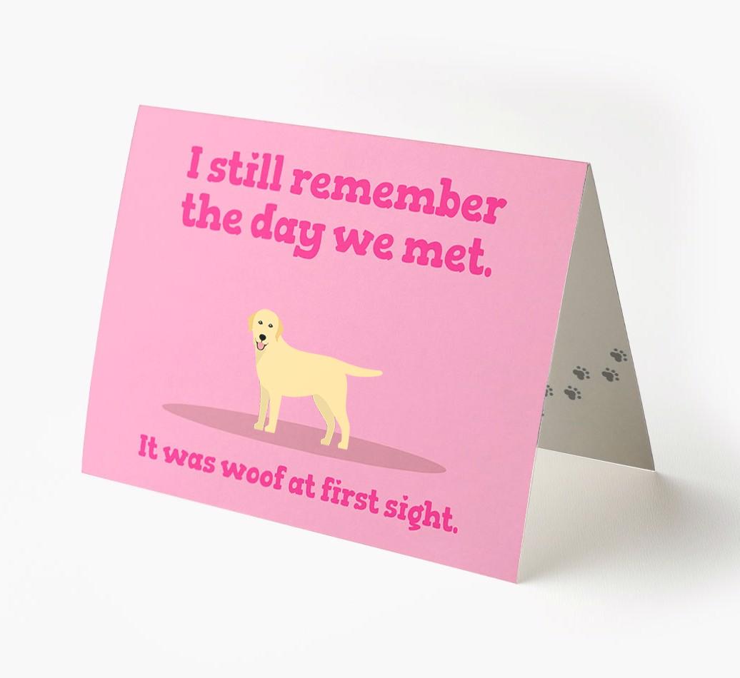 'The Day We Met' - Personalized {breedFullName} Card