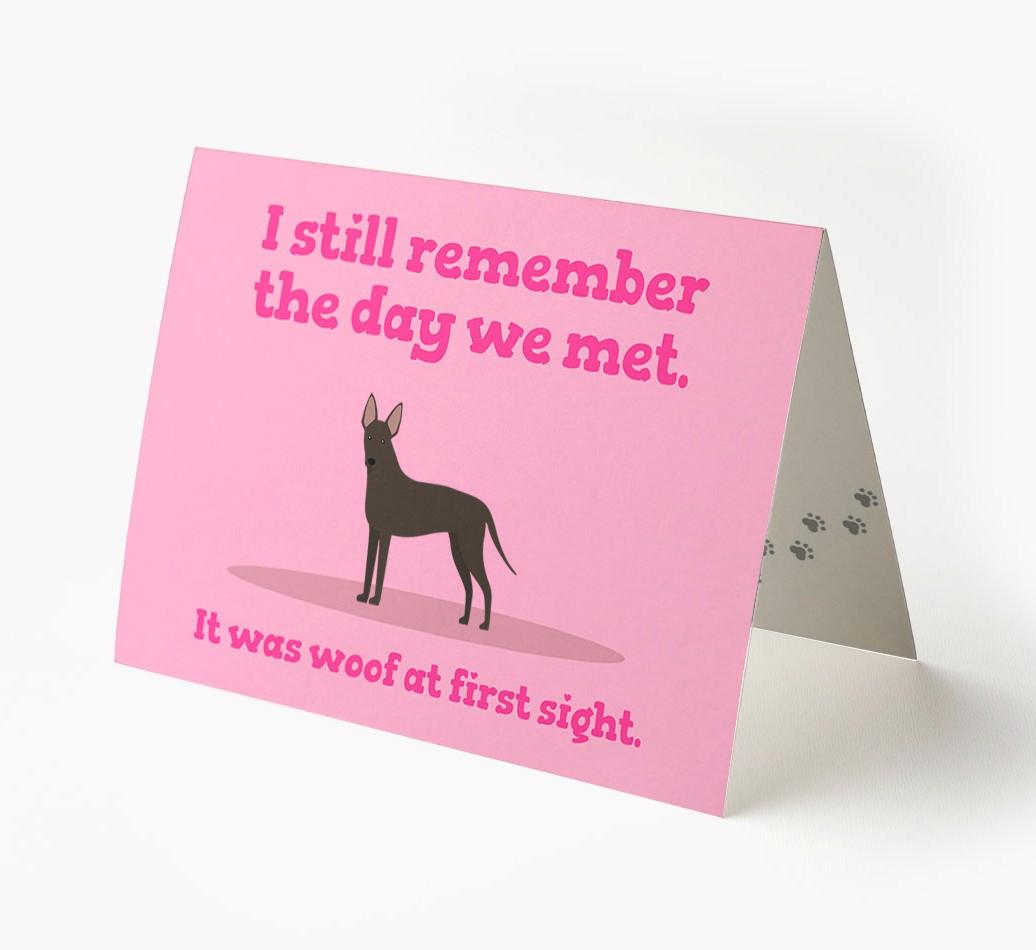 'The Day We Met' - Personalized {breedFullName} Card