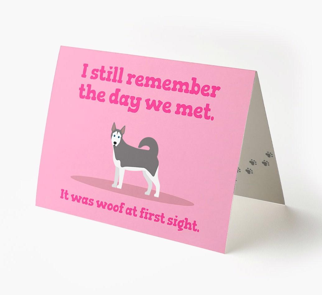 'The Day We Met' - Personalized {breedFullName} Card