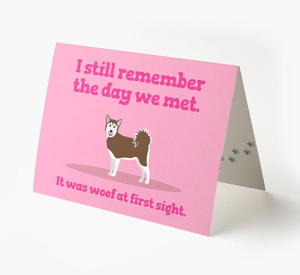 'The Day We Met' - Personalized {breedFullName} Card