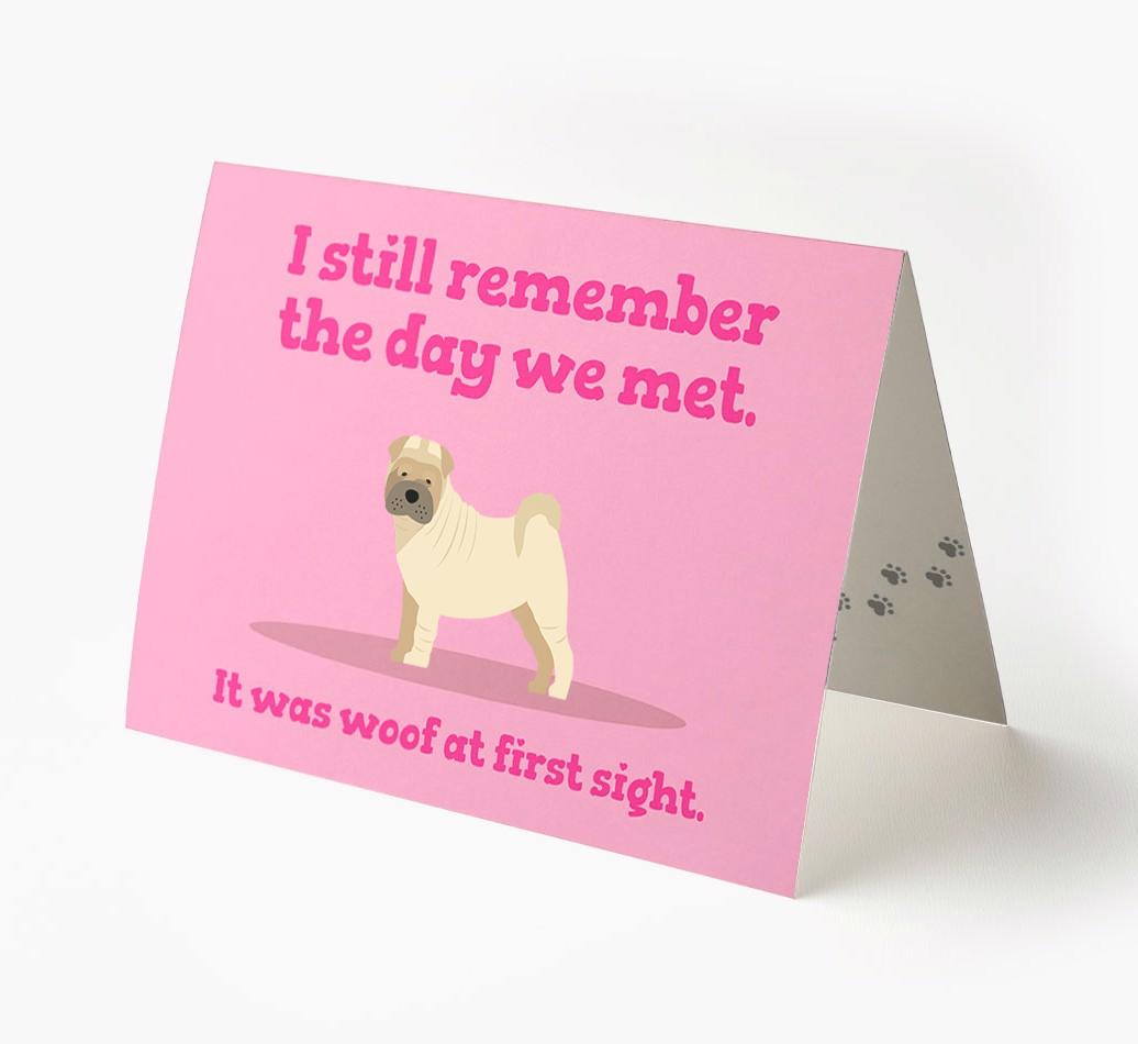 'The Day We Met' - Personalized {breedFullName} Card