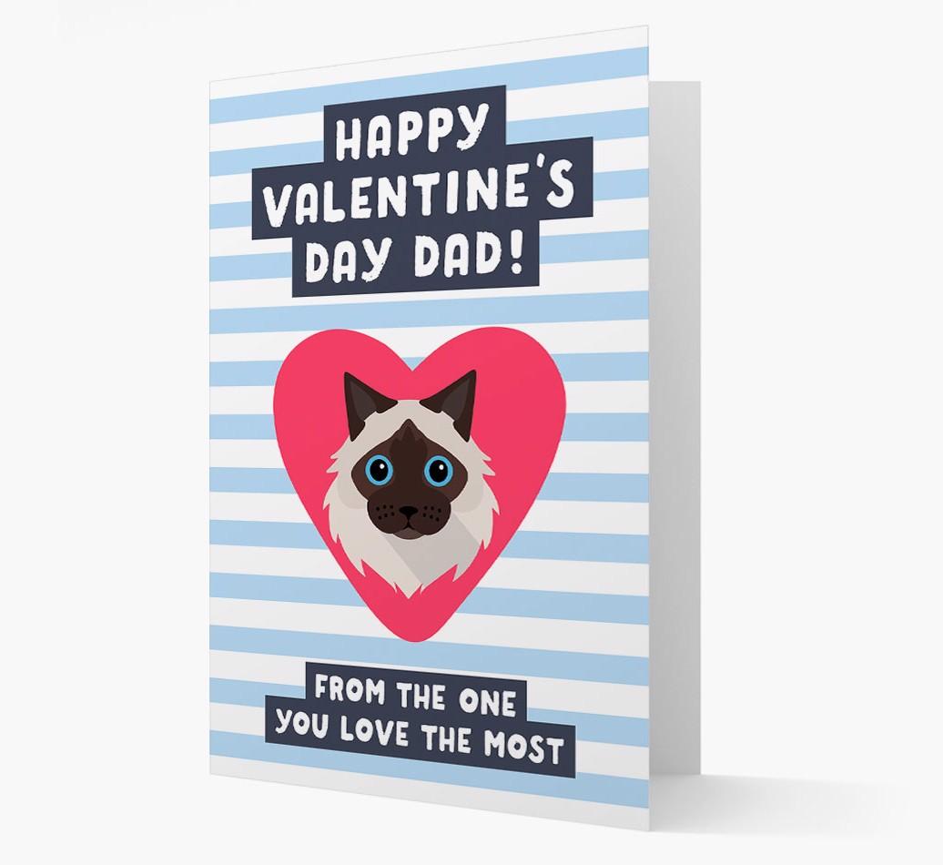 'Happy Valentine's Day Dad'- Personalised {breedCommonName} Card