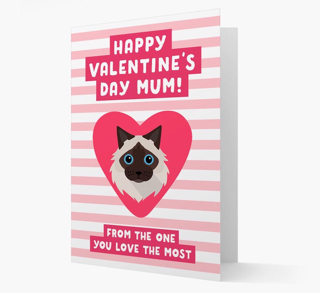 'Happy Valentine's Day Mum'- Personalised {breedCommonName} Card