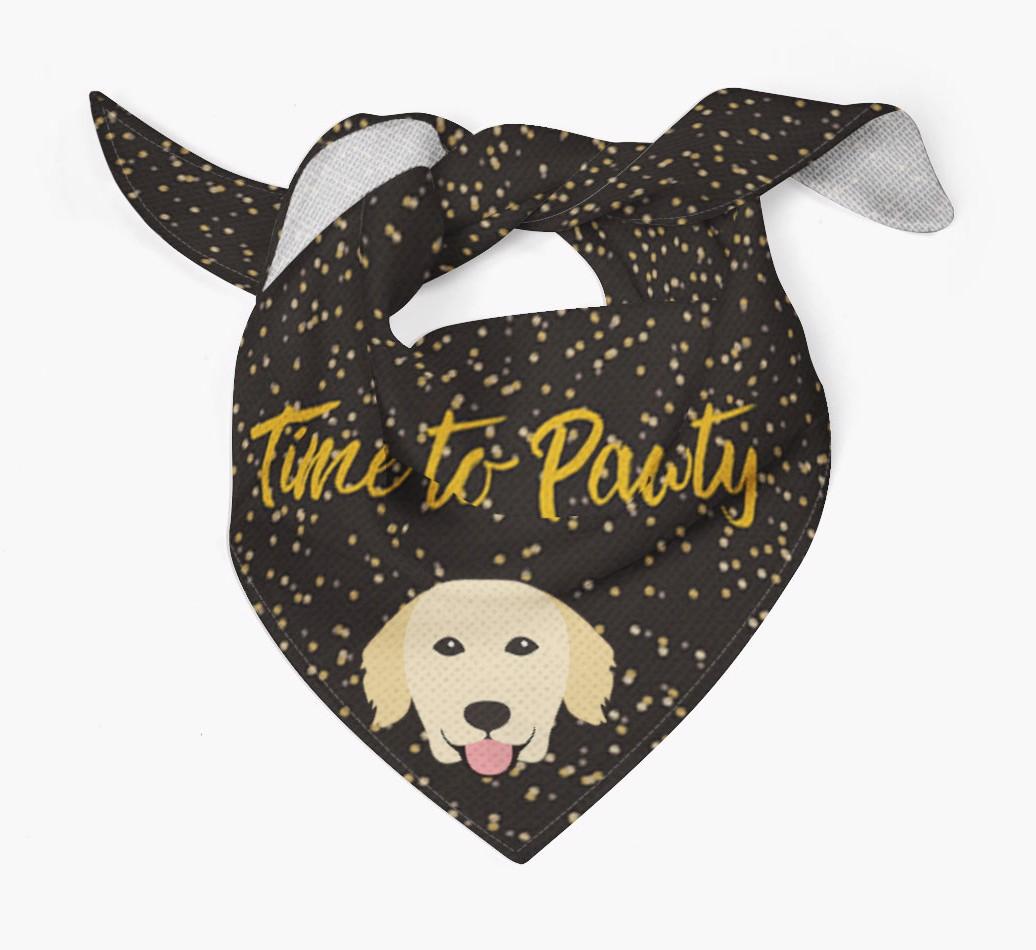 'Time to Pawty' {breedCommonName} Bandana