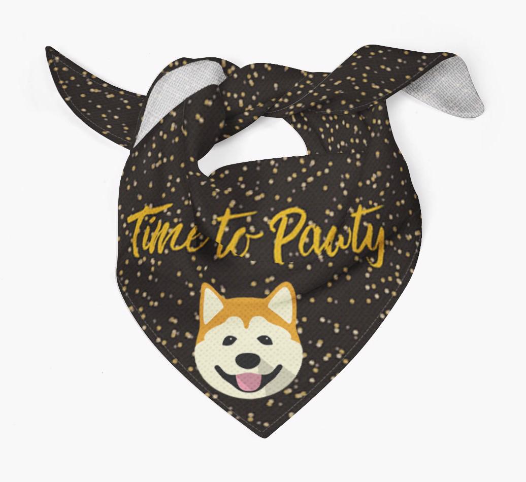 'Time to Pawty' {breedCommonName} Bandana