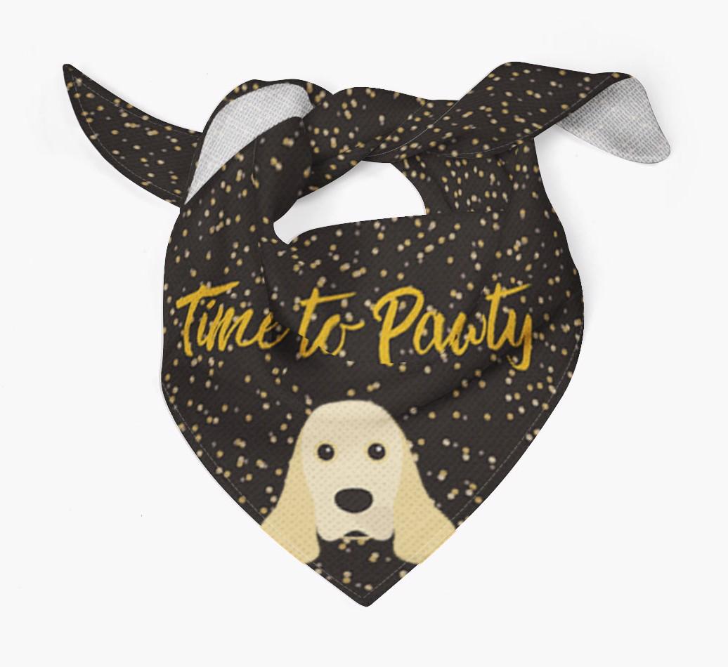 'Time to Pawty' {breedCommonName} Bandana
