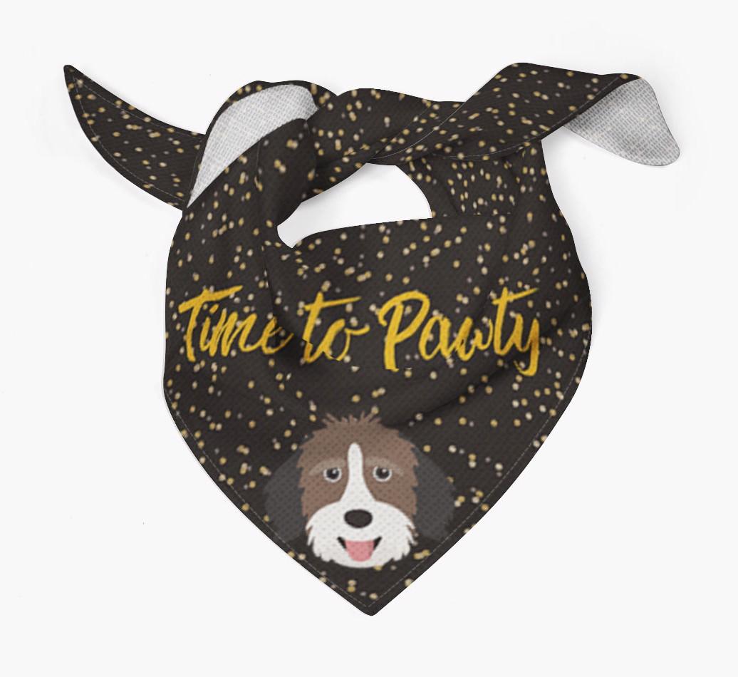 'Time to Pawty' {breedCommonName} Bandana