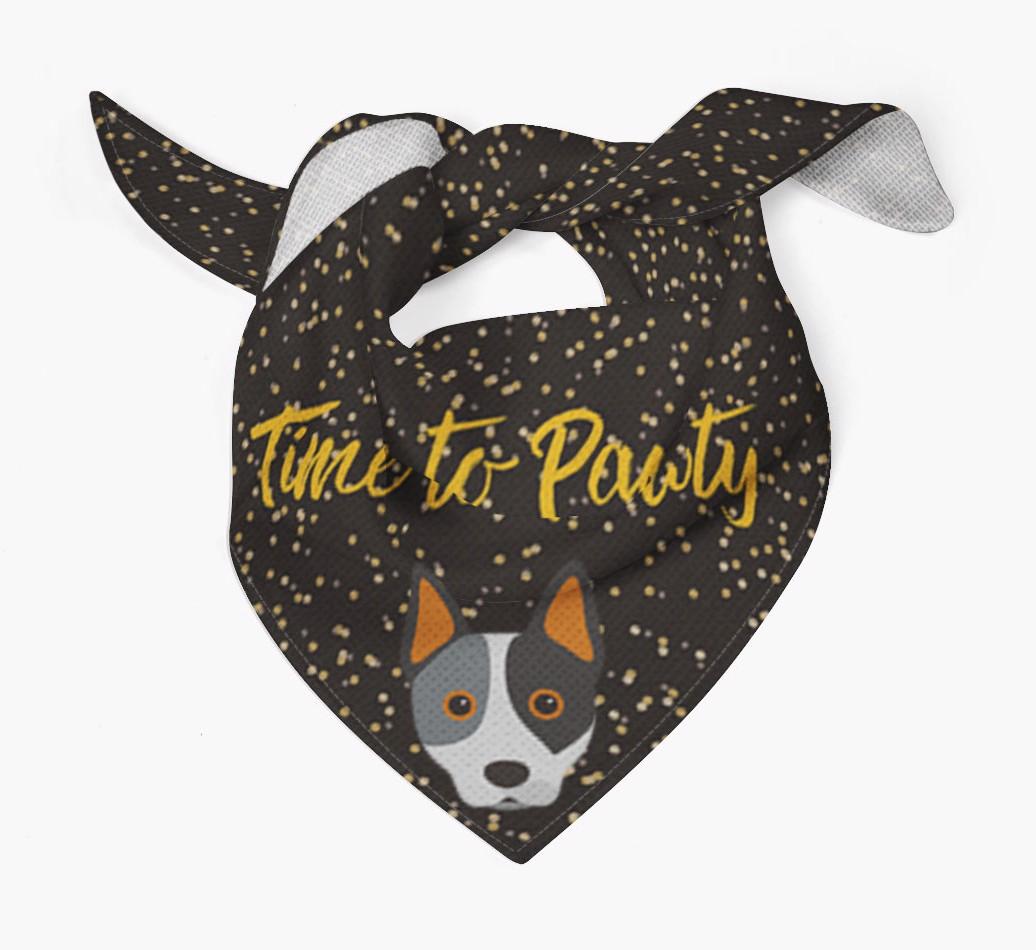 'Time to Pawty' {breedCommonName} Bandana