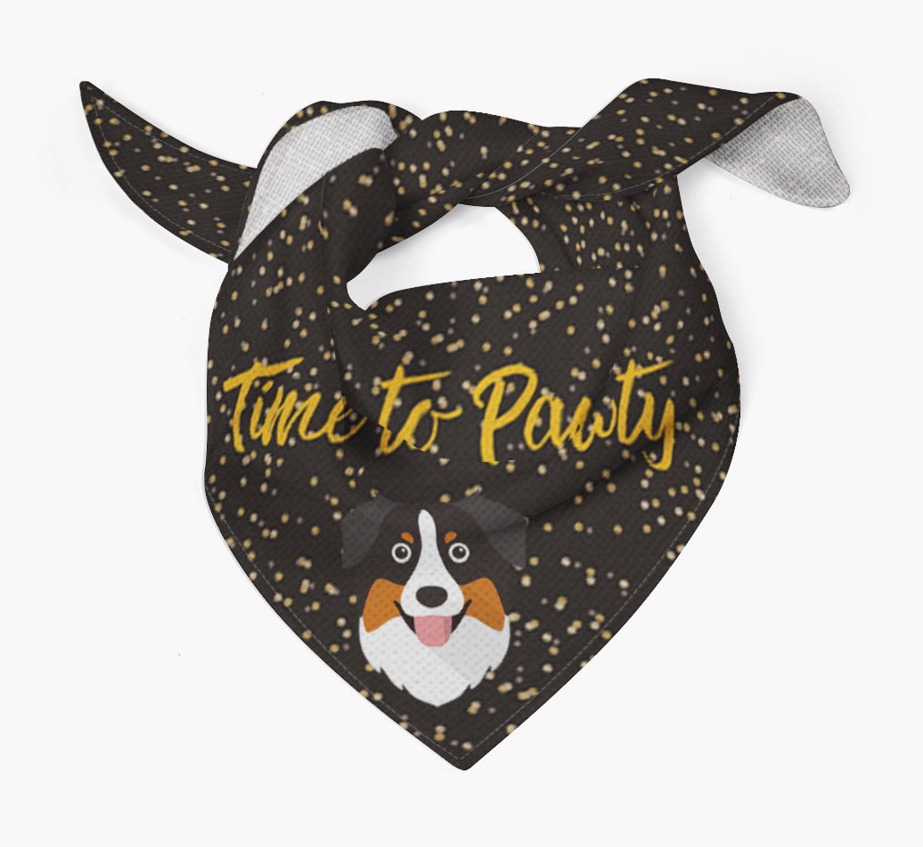 'Time to Pawty' {breedCommonName} Bandana