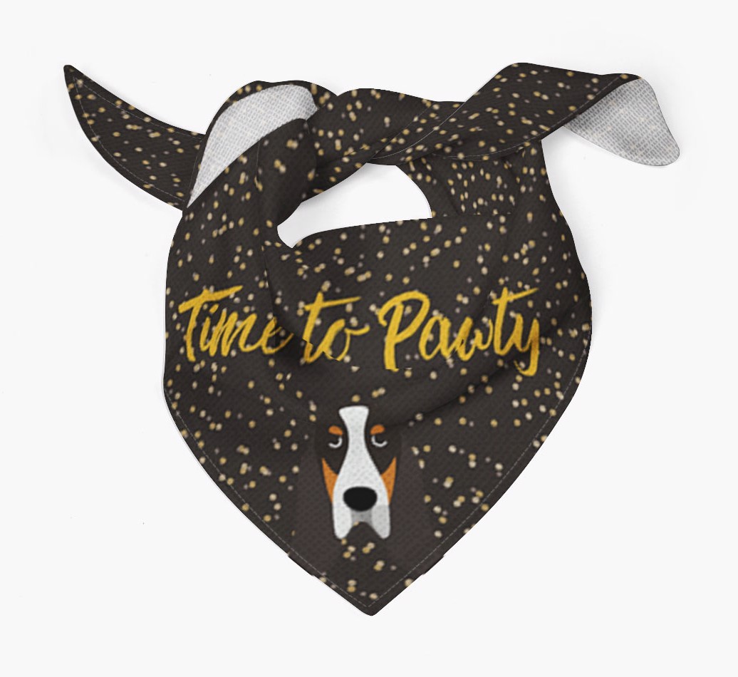 'Time to Pawty' {breedCommonName} Bandana