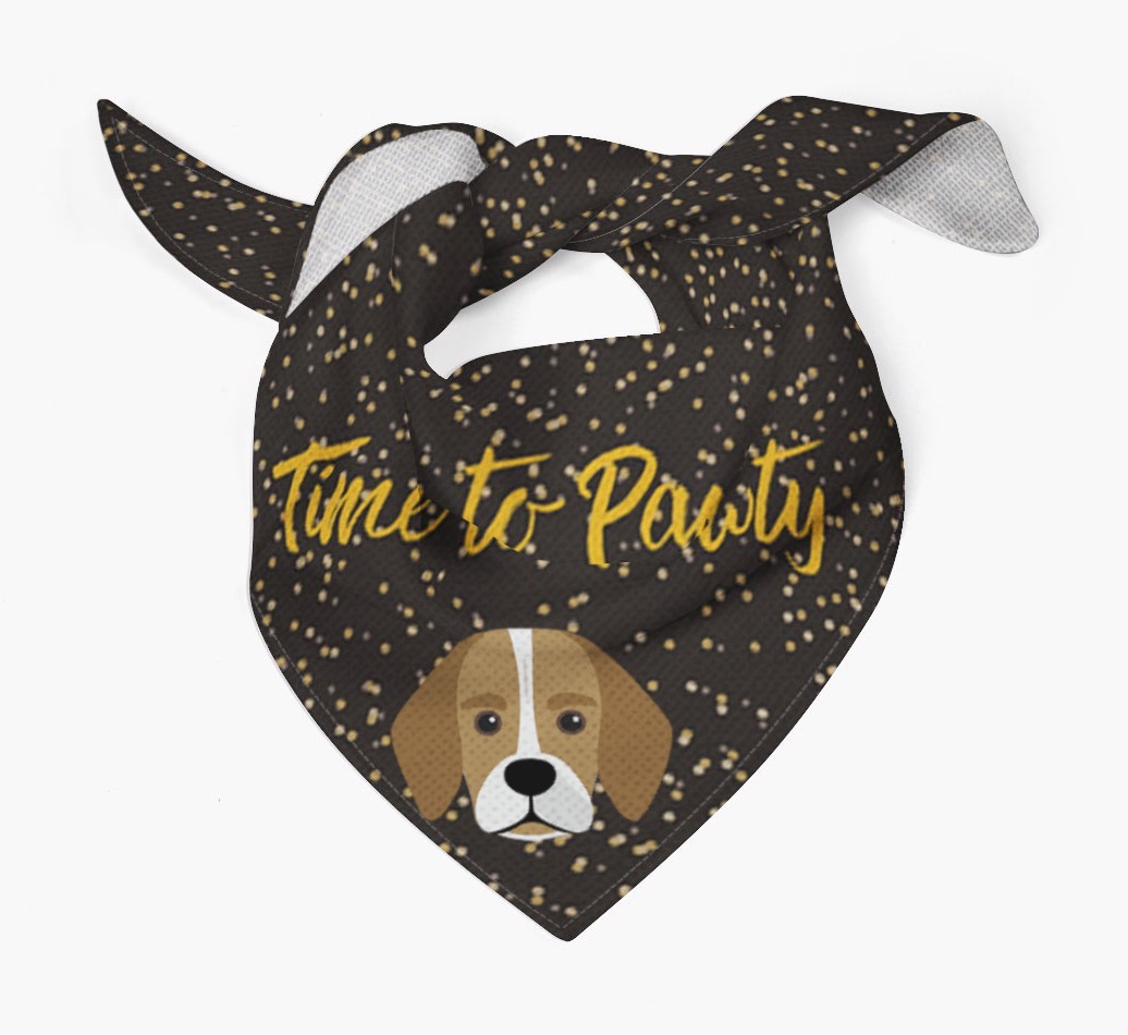 'Time to Pawty' {breedCommonName} Bandana
