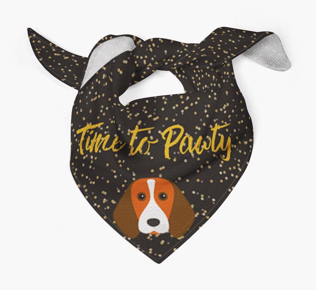 'Time to Pawty' {breedCommonName} Bandana