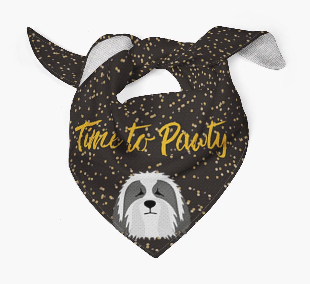 'Time to Pawty' {breedCommonName} Bandana