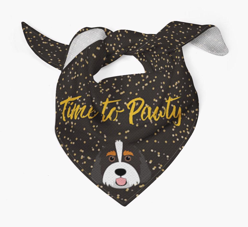 'Time to Pawty' {breedCommonName} Bandana