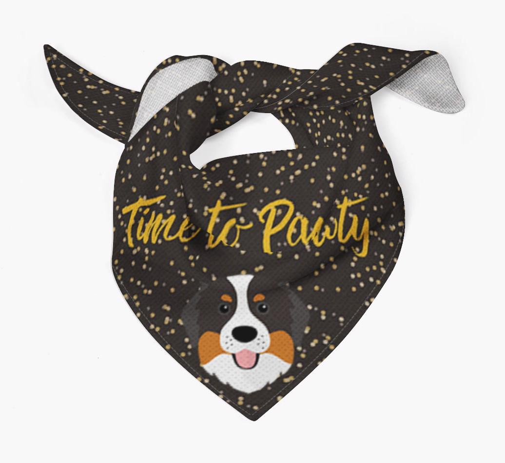 'Time to Pawty' {breedCommonName} Bandana