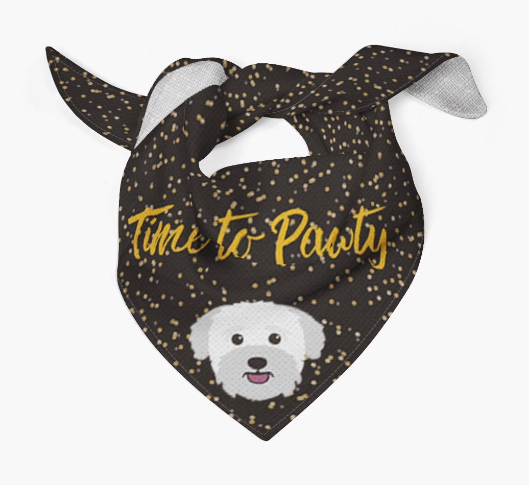 'Time to Pawty' {breedCommonName} Bandana