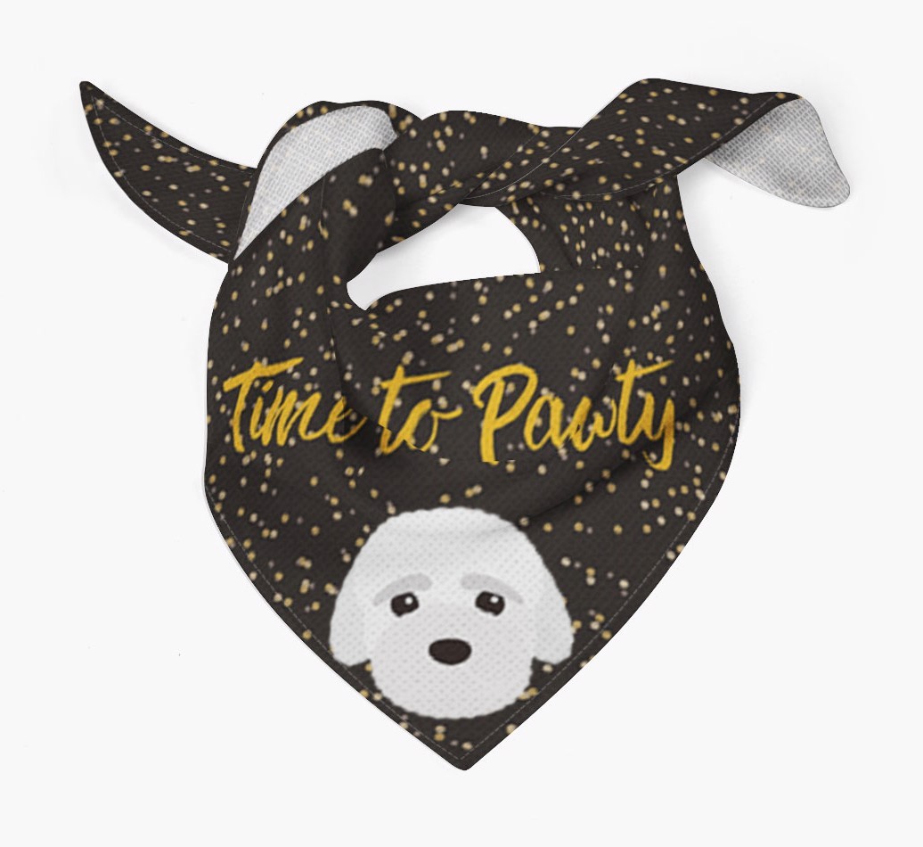 'Time to Pawty' {breedCommonName} Bandana