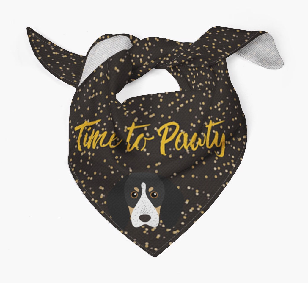 'Time to Pawty' {breedCommonName} Bandana