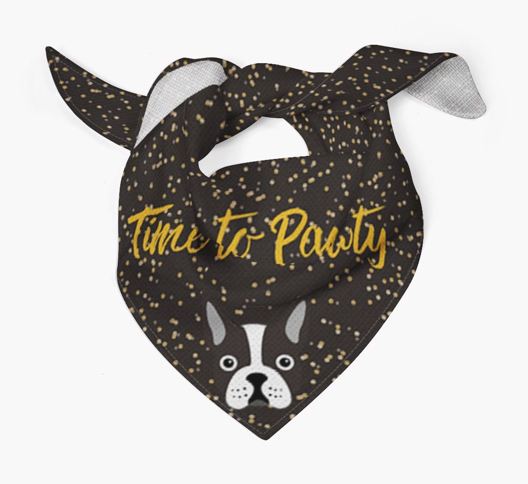 'Time to Pawty' {breedCommonName} Bandana