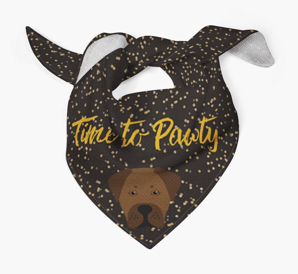 'Time to Pawty' {breedCommonName} Bandana