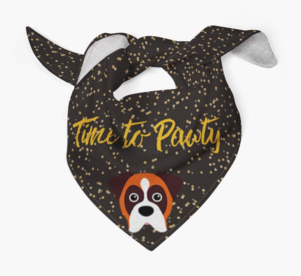 'Time to Pawty' {breedCommonName} Bandana