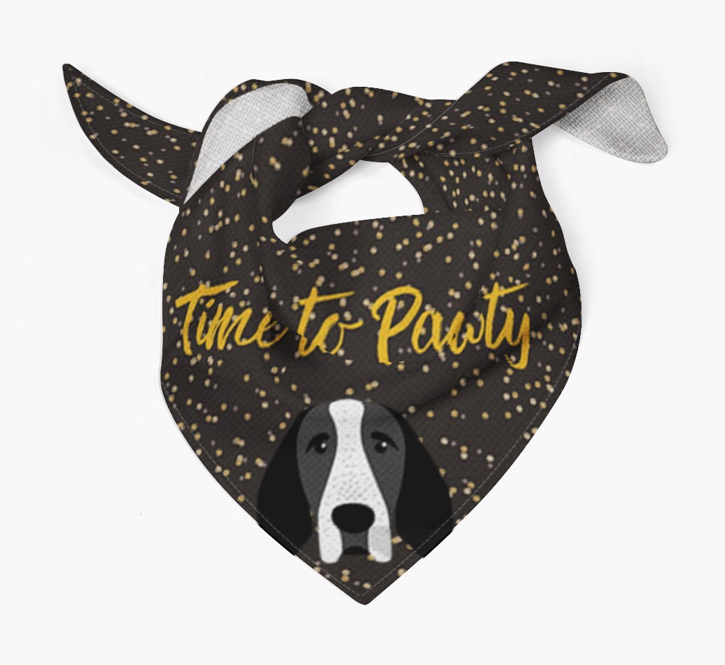 'Time to Pawty' {breedCommonName} Bandana