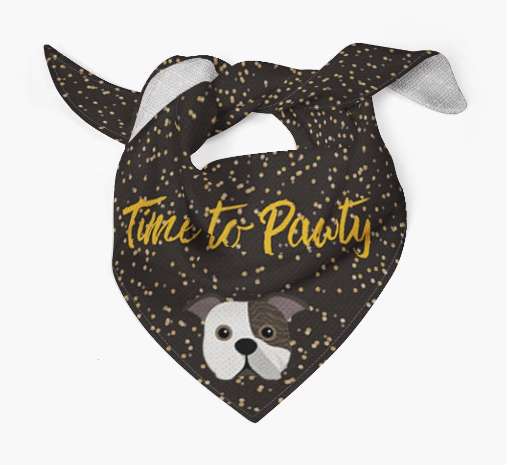 'Time to Pawty' {breedCommonName} Bandana