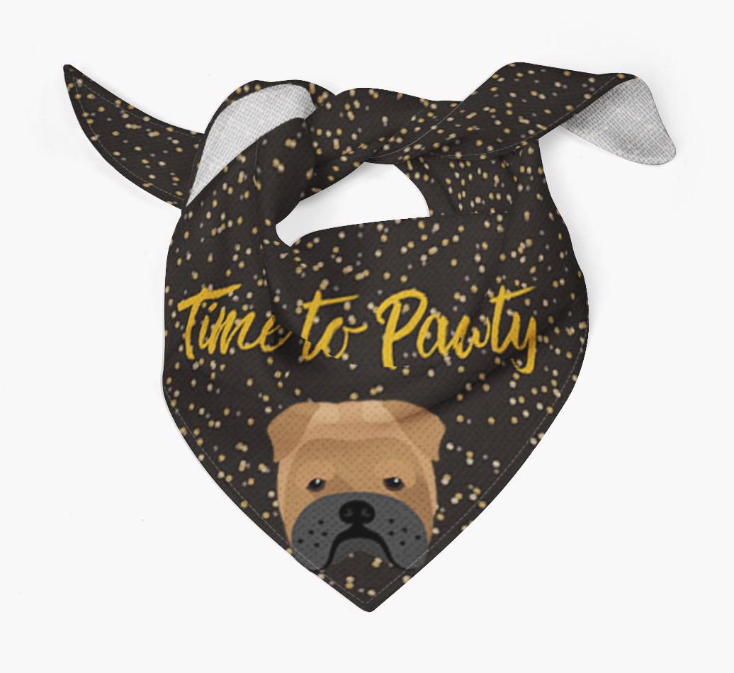 'Time to Pawty' {breedCommonName} Bandana