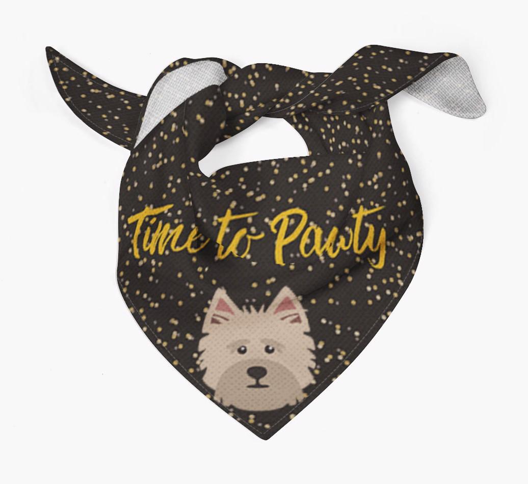 'Time to Pawty' {breedCommonName} Bandana