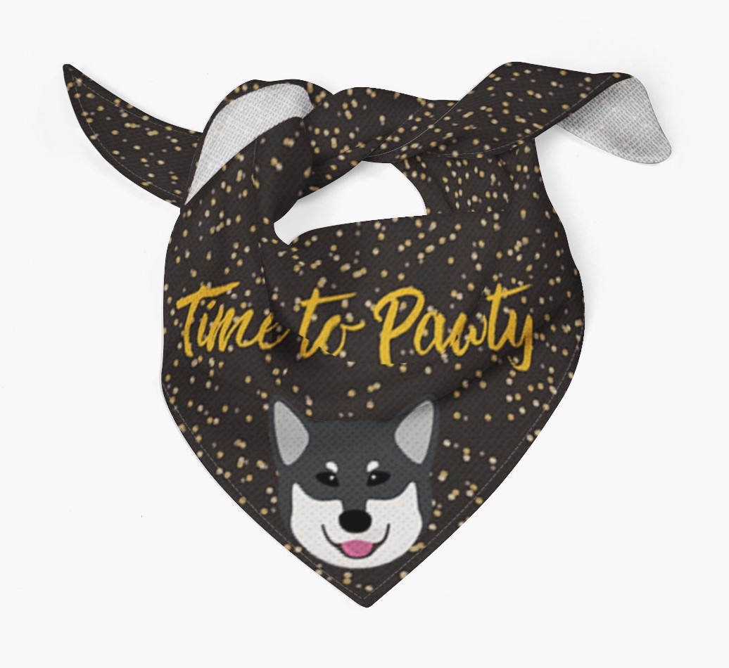 'Time to Pawty' {breedCommonName} Bandana