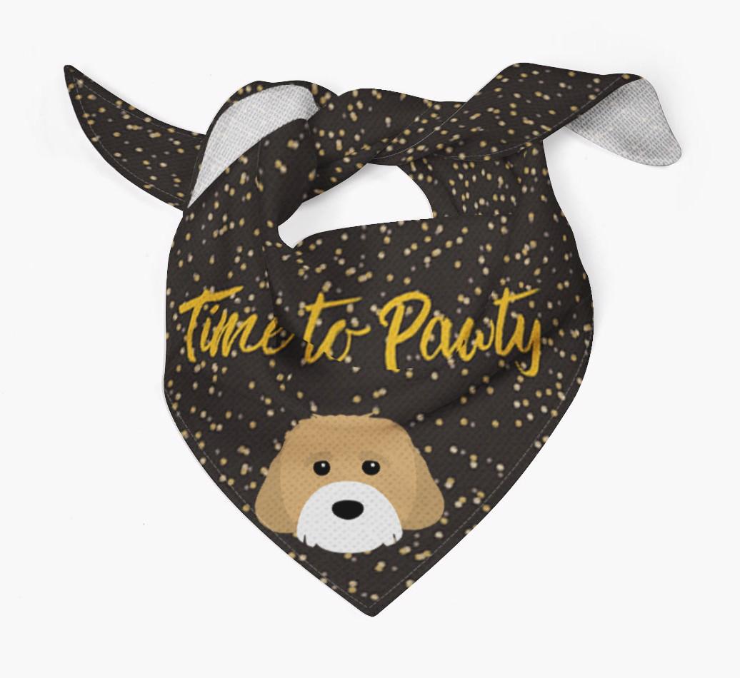 'Time to Pawty' {breedCommonName} Bandana