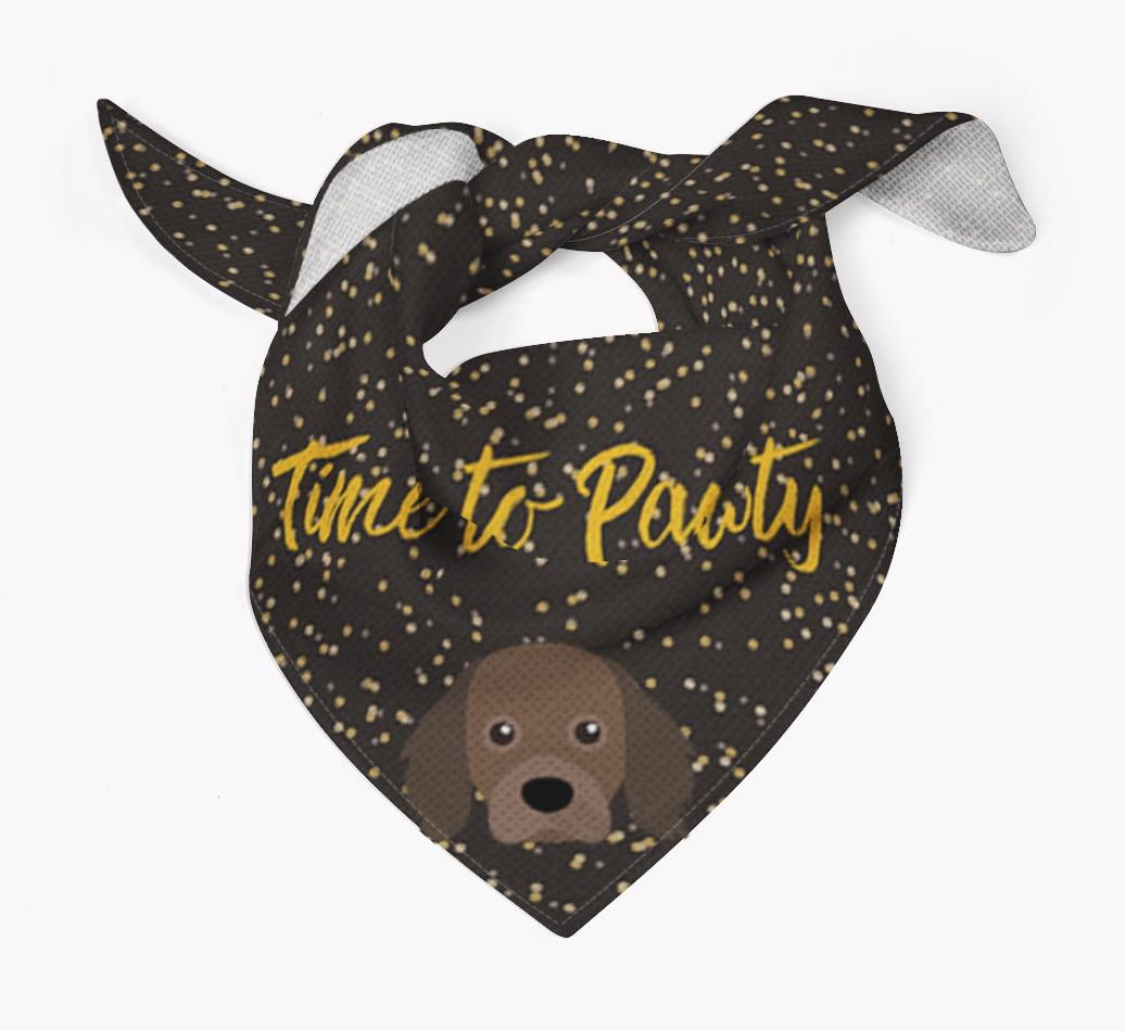 'Time to Pawty' {breedCommonName} Bandana