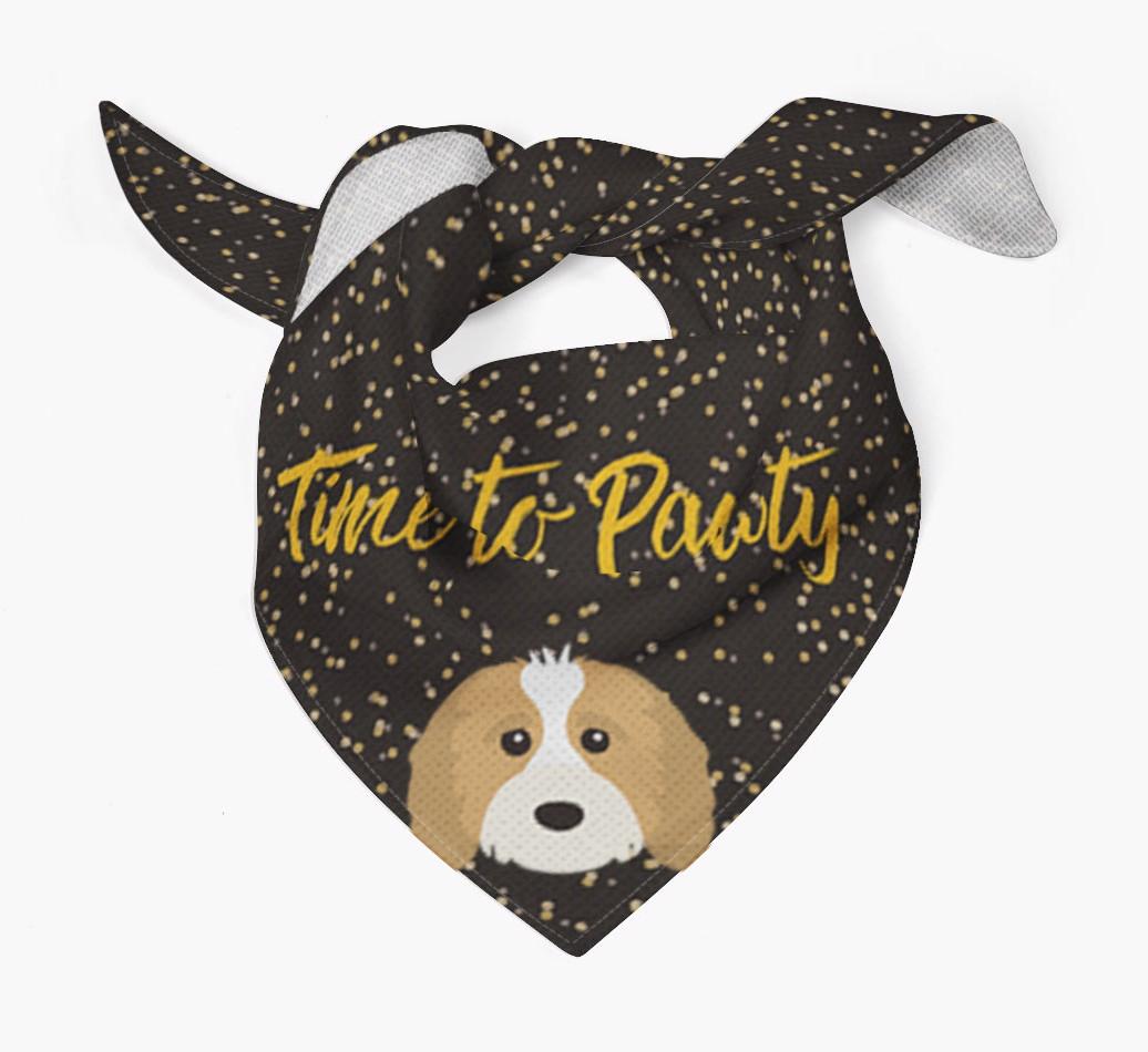 'Time to Pawty' {breedCommonName} Bandana