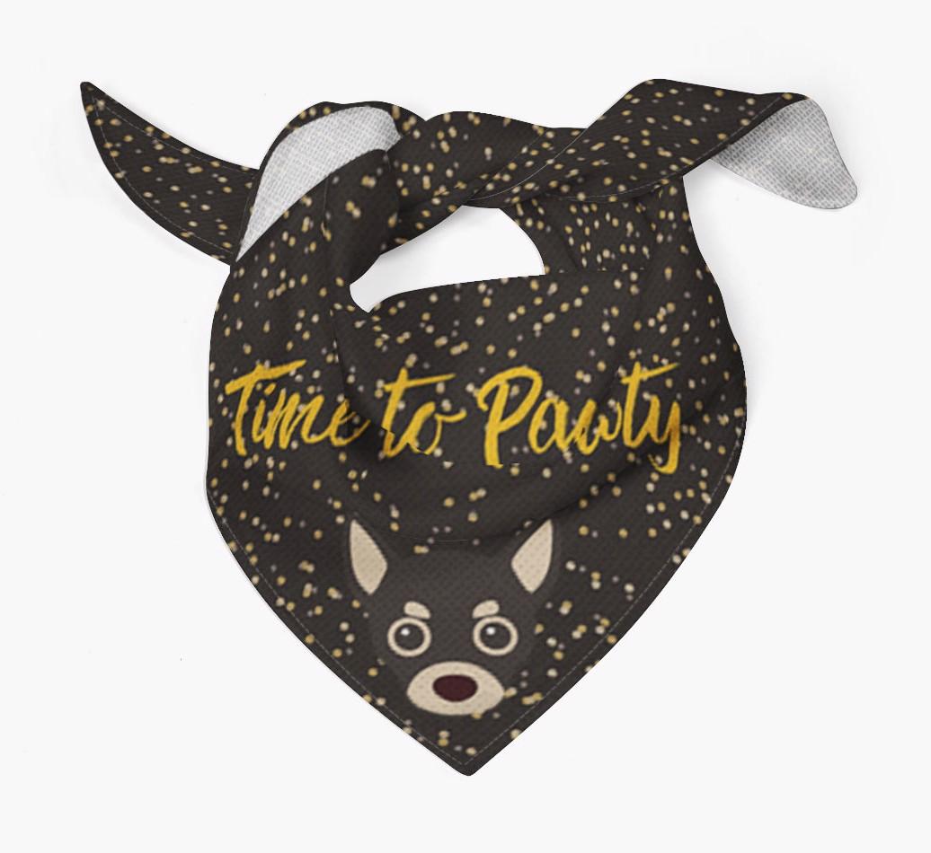 'Time to Pawty' {breedCommonName} Bandana