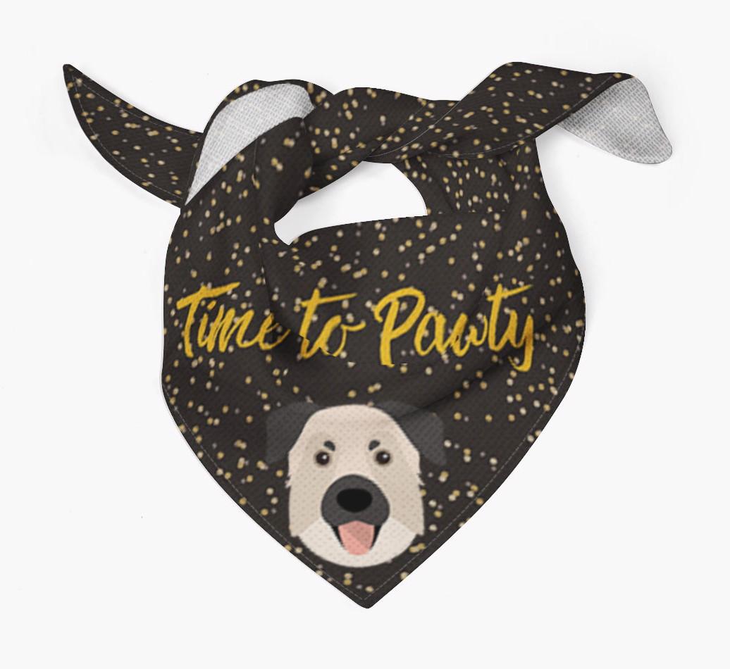 'Time to Pawty' {breedCommonName} Bandana