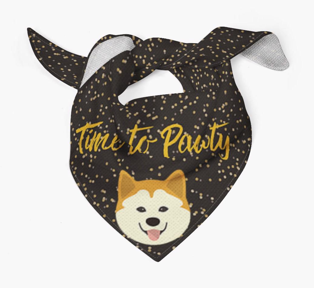 'Time to Pawty' {breedCommonName} Bandana