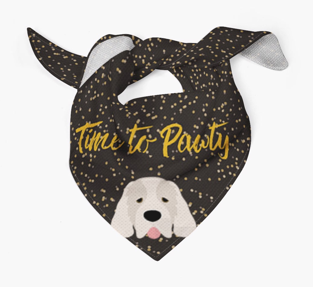'Time to Pawty' {breedCommonName} Bandana