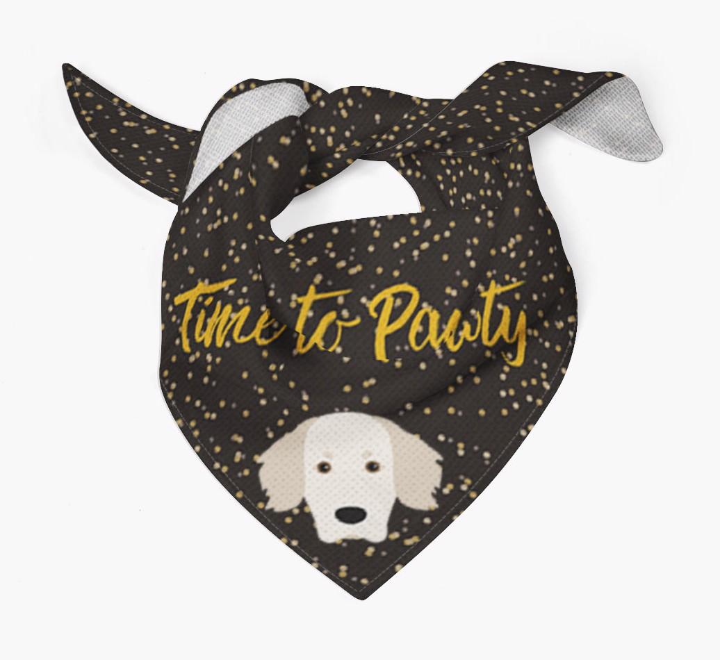'Time to Pawty' {breedCommonName} Bandana