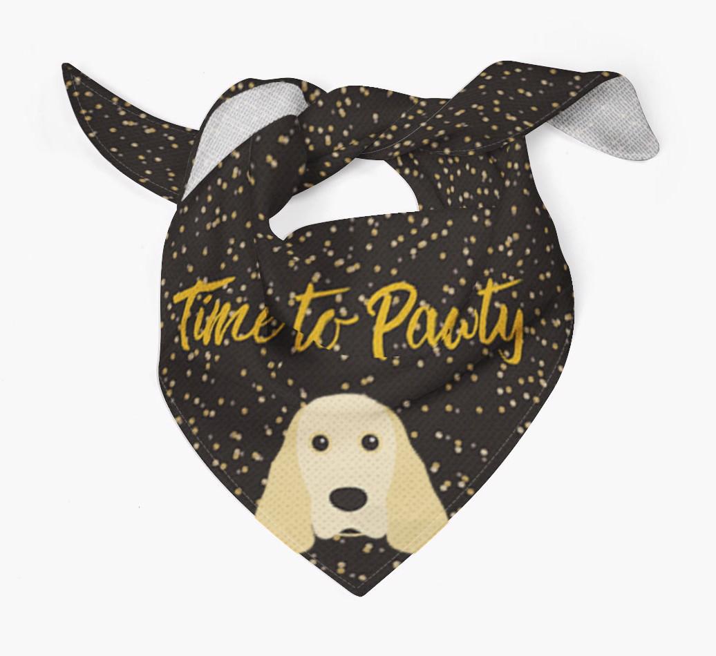 'Time to Pawty' {breedCommonName} Bandana
