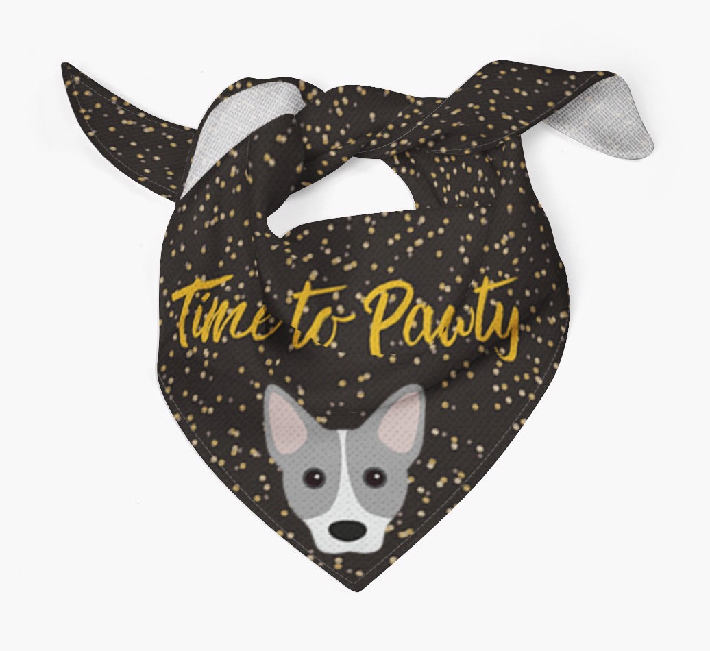 'Time to Pawty' {breedCommonName} Bandana