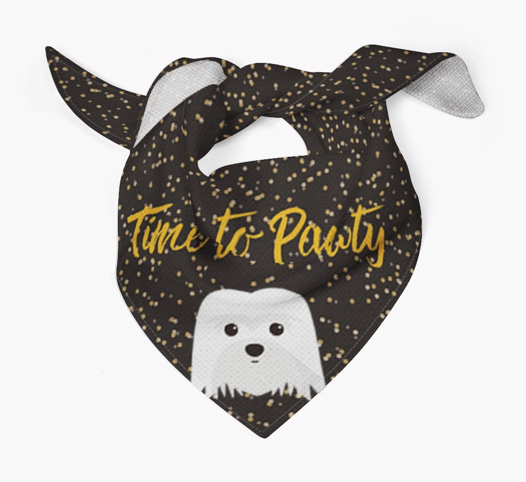 'Time to Pawty' {breedCommonName} Bandana