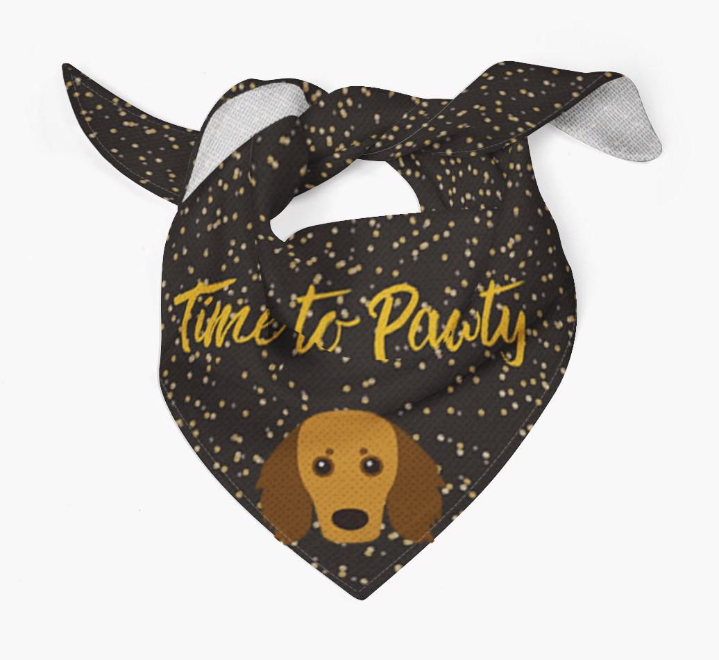 'Time to Pawty' {breedCommonName} Bandana