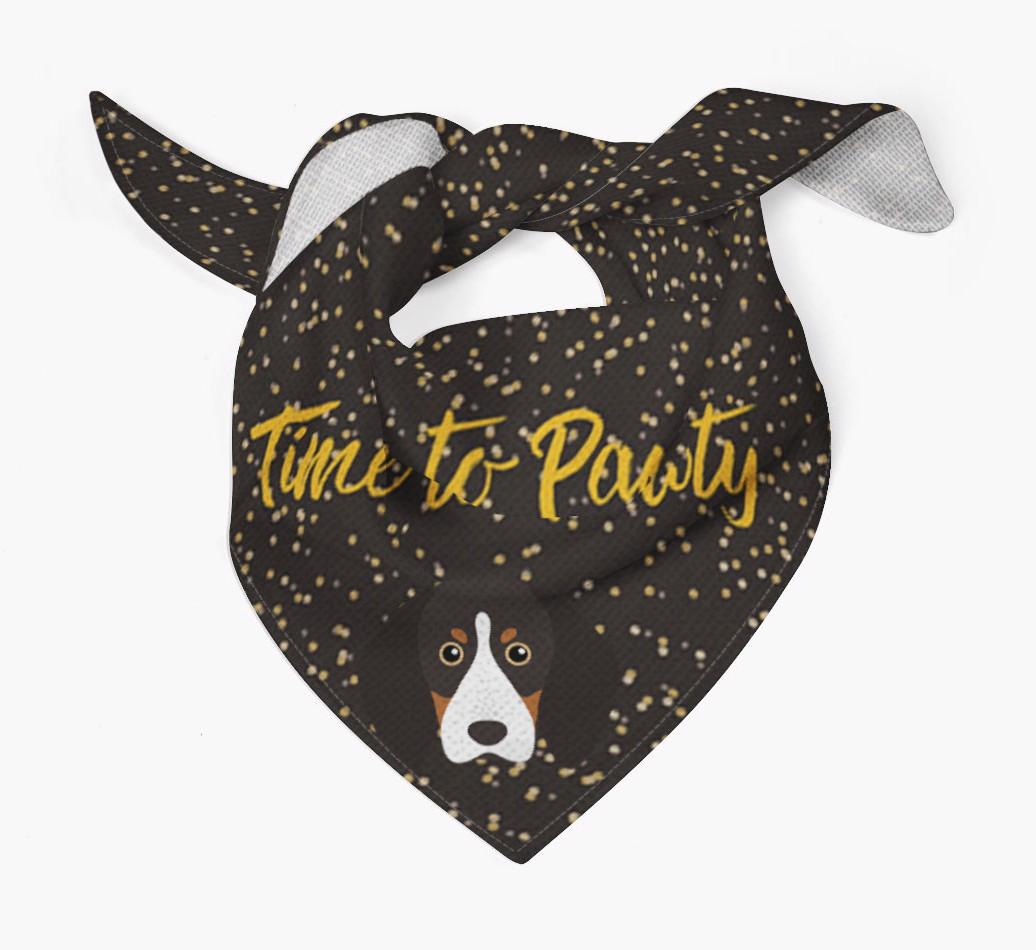 'Time to Pawty' {breedCommonName} Bandana