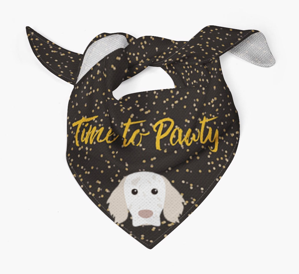 'Time to Pawty' {breedCommonName} Bandana