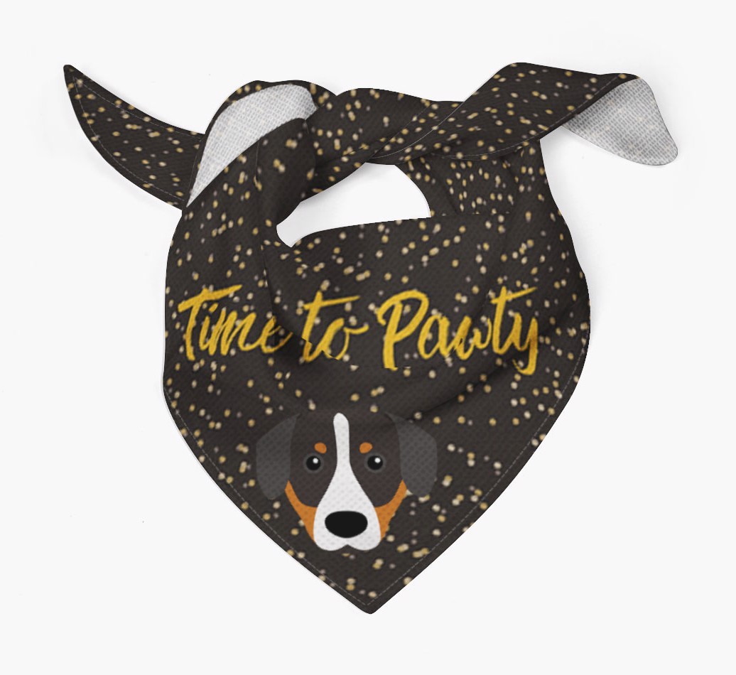 'Time to Pawty' {breedCommonName} Bandana