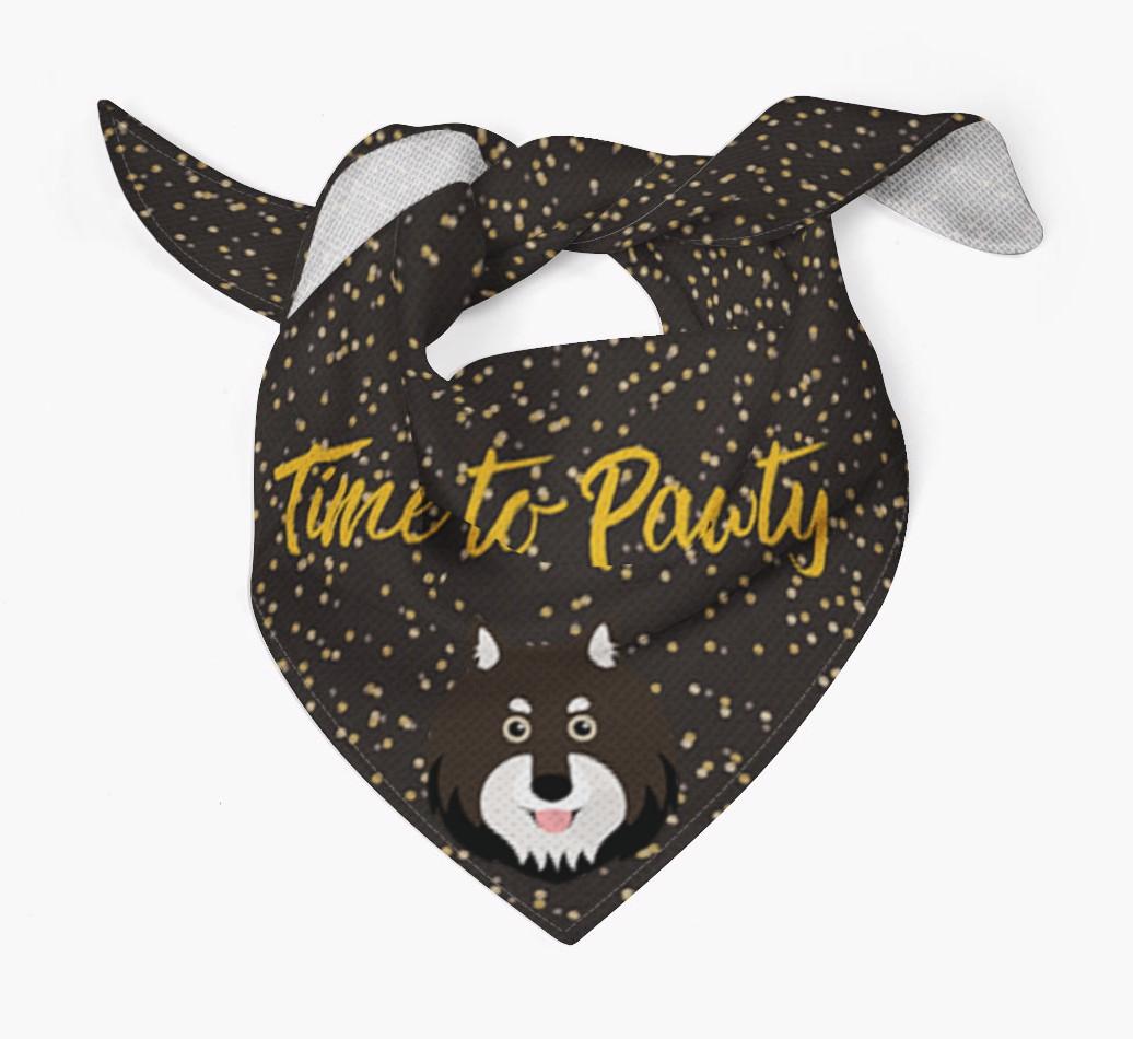 'Time to Pawty' {breedCommonName} Bandana