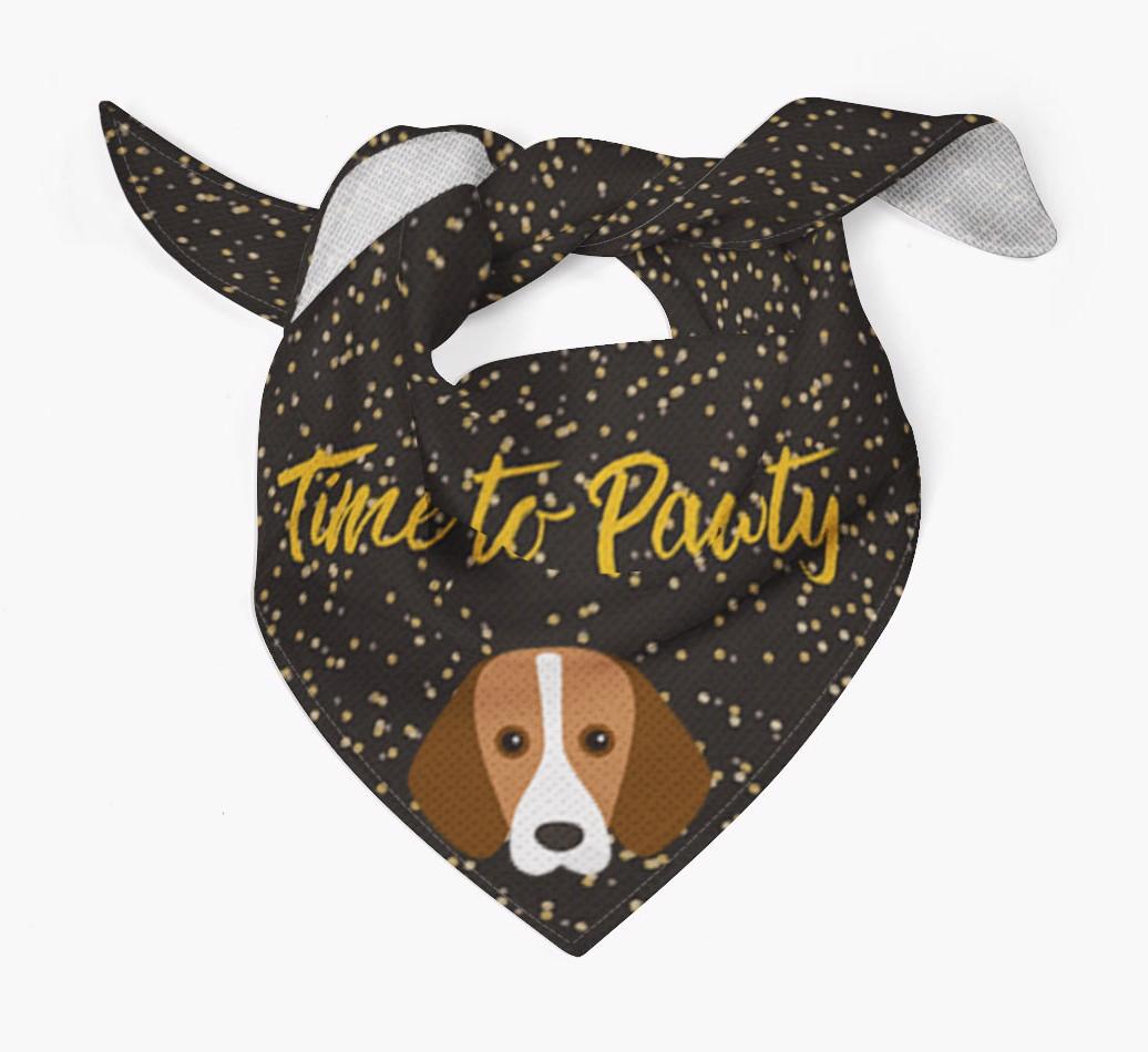 'Time to Pawty' {breedCommonName} Bandana